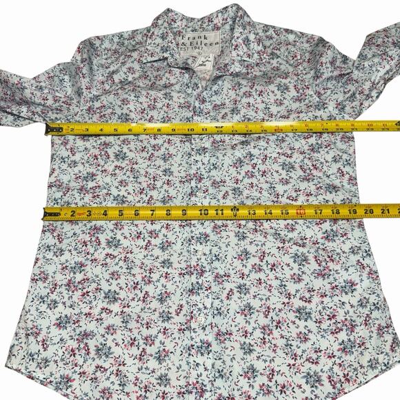 Frank And Eileen Barry Tailored Button Up Top Women's Floral Large Bohemian Boho - Picture 8 of 10